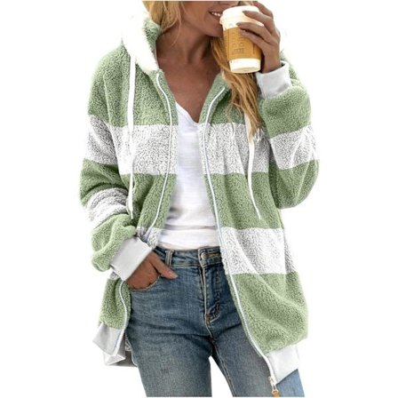 Huva jacka dam teddy fleece kappa övergångsjacka med huva med fickor dragkedja höst vinter plysch jacka fleece jacka vinter