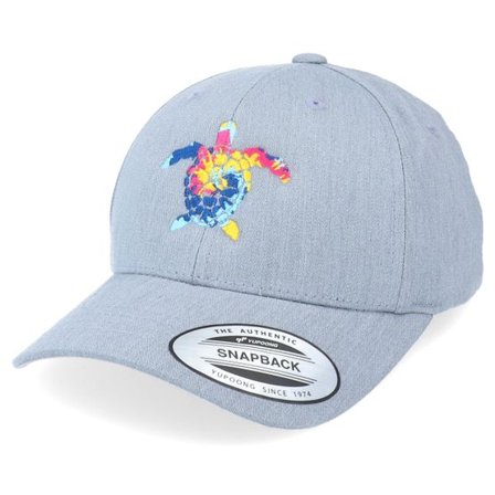 Kiddo Cap - Grå adjustable Keps - Kids Summer Sea Turtle Heather Grey Adjustable @ Hatstore