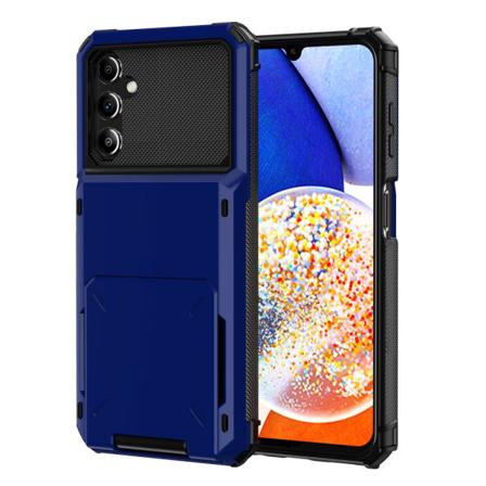 SKALO Samsung A34 5G Armor Skal Korthållare - Blå Blå