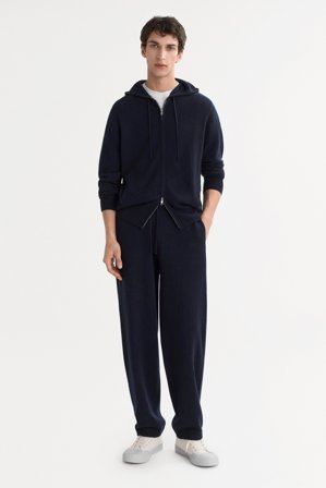 Soft Goat - Men's Pants - Men cashmere pants - L - Navy