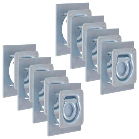 vidaXL Surrningsöglor för släpvagn 8 st galvaniserat stål 2000 kg