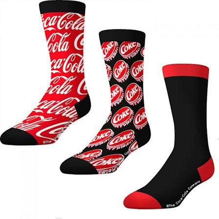 Coca-Cola Logo Voksen Crew Sokker 3-pak