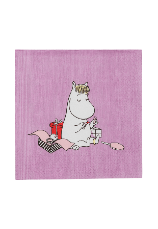 Arabia Mumin pappersservett 33cm Snorkfröken Servetter & servettringar Lila 33 CM