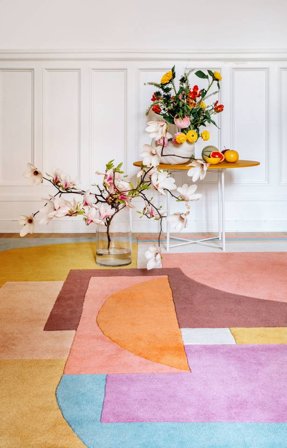 Arty 140X200 Petit Multicolore Géometrique Tapis De Laine