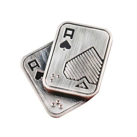 Magnetisk Metall Fidget Leksak Poker Push Card Slider Stress Relief Leksak, EDC Gåvor (D)