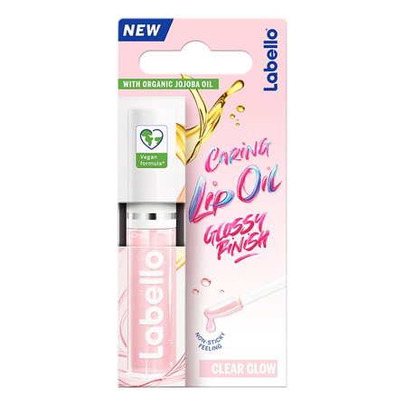 Labello Lip Oil Clear Glow, Skincare, Ansigtspleje, Læbepleje