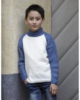 Beskrivning tröja med raglan och fläta