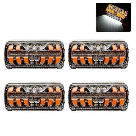 4 stk. LED Trailer Lys 12-24v Sidemarkeringslys Trailer Baglygter