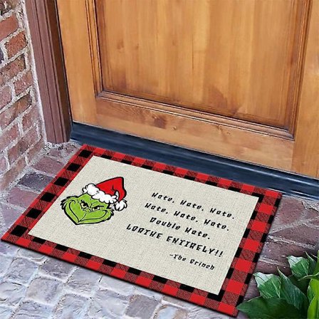 Julegrinch Gulvmatte, Juledekorativ Gulvmatte (Grinch 60X90cm)