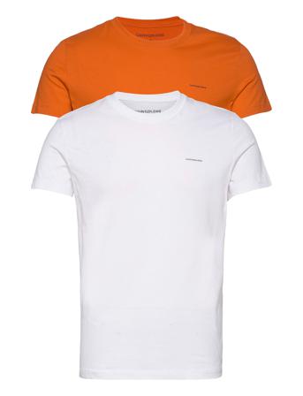 2 Pack Slim T-Shirt T-shirts Short-sleeved Oranssi Calvin Klein Jeans