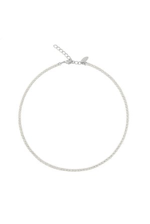 Mini Zara Necklace Rhodium Crystal