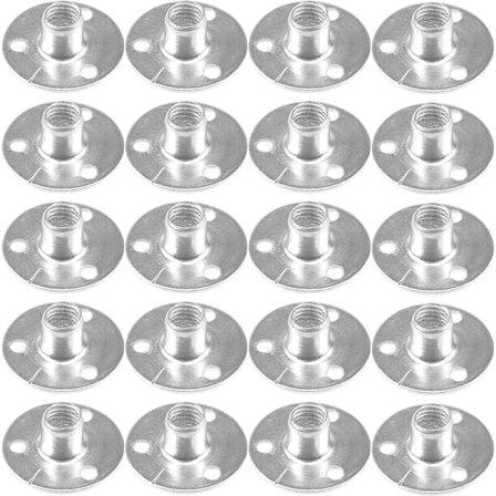 20 kpl M8 Brad Hole T-mutteri Ruuvattava Pyöreä Pohja Sinkitty Metallinen Huonekaluliitos Huonekalukiinnikkeiden Liittämiseen