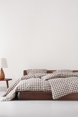 Jotex - Dynetrekk Økologisk Brun/beige - LAUREN - Kjøp Sengesett hos Jotex