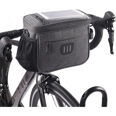 5L Vattentät Cykelkorg Fram, med Pekskärm, Cykelväska Fram med Avtagbar Axelrem för Alla Mobiltelefoner