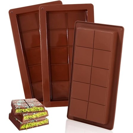 chokladform chokladform djup, 3 stycken chokladtavla extra djup chokladform för choklad pralin godis, för egen choklad