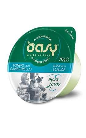 Oasy Wet Cat More Love Tonno Con Canestrello Cibo Umido Per Gatti