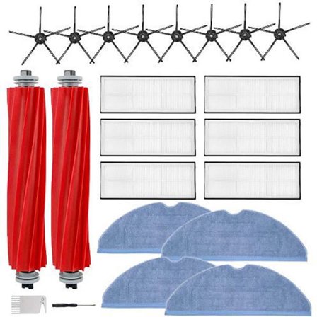 22 reservedele til Roborock S7 S7+ S7 MaxV - S7 MaxV Plus T7S T7 plus T7S plus robotstøvsuger - 2 roterende børster