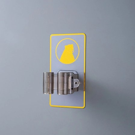 2 st Mopphållare Kvastskaft Hängare GRÅ Grå