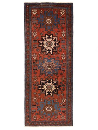 Alfombra Ardabil 73X188 De Pasillo Negro/Rojo Oscuro (Lana, Persia)