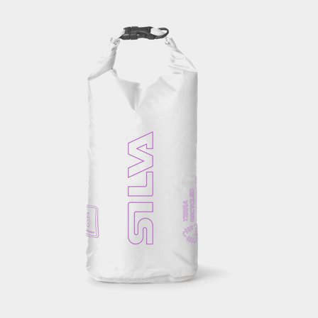 Drybag / borsa stagna Silva Terra, 70D, 6 litri, bianco/viola