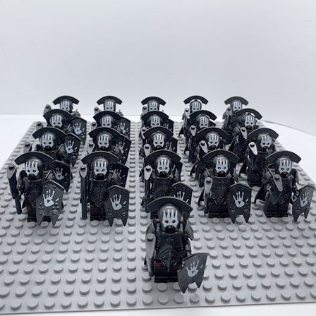 21 stk. Ringenes Herre Hær Orker Byggeklodser Figurer Pansret Militær Slagmark Kombination Legetøj