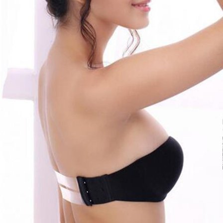 Itsekiintopintainen Push Up Silikoninen Rintaliivi, Edestä Suljettava, Olkaimettomat