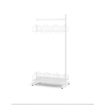 Floor standing cloakroom unit TRÅD, add-on unit, 900x2000 mm, white