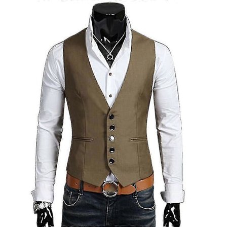 Herre Retro Formel Business Vest Jakkesæt Vest Slim Fit Jakke Frakke