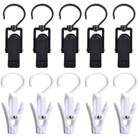 10 kpl Pyykkipidikkeitä Koukku Muovinen Kääntyvä Pyyhepidike Vahva