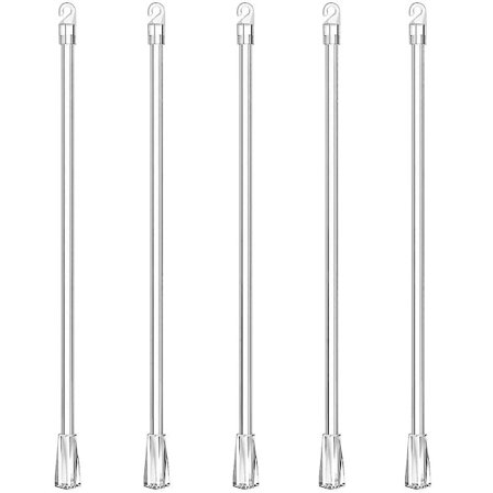 5 stk. Blinde Staver Vertikale Persieners Erstatningsdeler Blinde Stang med Halekroker