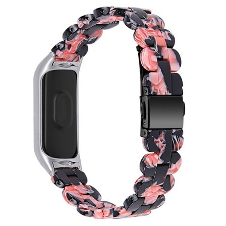 Xiaomi Mi Smart Band 6 / Band 5 coolt klockarmband i harts - Svart / Rosa