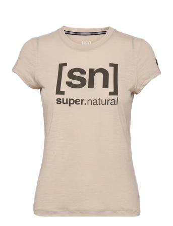 W Essential I.d. Tee Beige Super.natural
