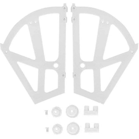 Par skoskåpshyllor Hem Plast ihålig dubbel hylla skoställ skåp låda skoställ, hylla, skåpsgångjärnvit [db]