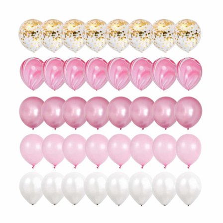 40-pack balloner pink guld konfetti balloner 31cm fødselsdag