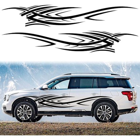 Bilmodifiering full bilklistermärke karossklistermärke dra blomma mönster