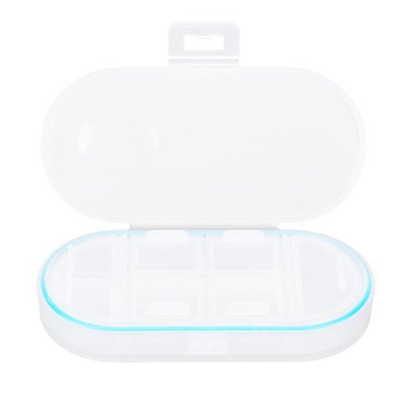 7 Grid Pills Case Bärbar Medicin Box Holder Organizer för hemresor