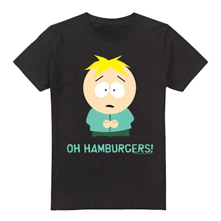South Park Herr Oh Hamburgers Butters T-Shirt L Svart