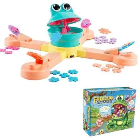 Barn montering svarvning elektrisk flerspelare pedagogisk interaktiv groda leksaker