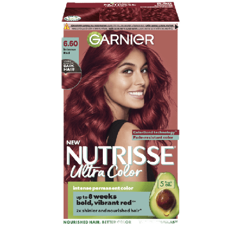 Garnier Nutrisse Permanent Nourishing Hair Color Nivå 3 Hårfärg Dam Röd ONESIZE