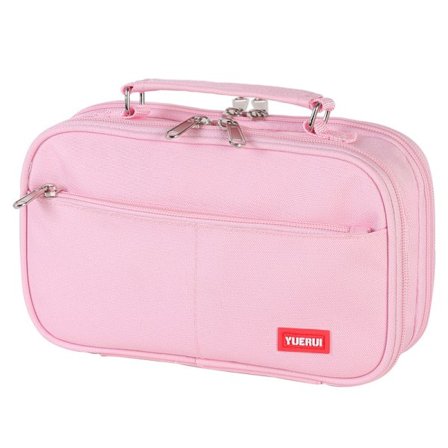 Penalhus med stor kapacitet, penalhus i kanvas med flere rum