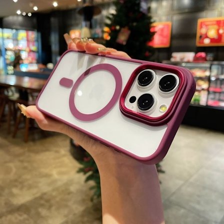 Etui til iPhone 17 Pro Max Plum Guld Skjold Magnetisk