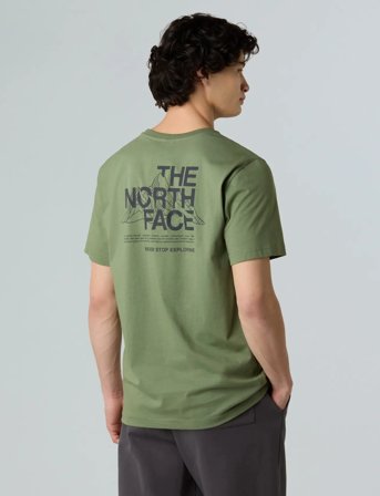 The North Face M Mountain Sketch Ss Tee - Green - XS