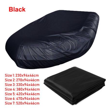 7 størrelser kajakgummibådovertræk Oppustelig bådjolleovertræk Vandtæt UV-solstøvbeskyttelse Tender opbevaringsdragter 7,5-17ft black 520x94x46cm