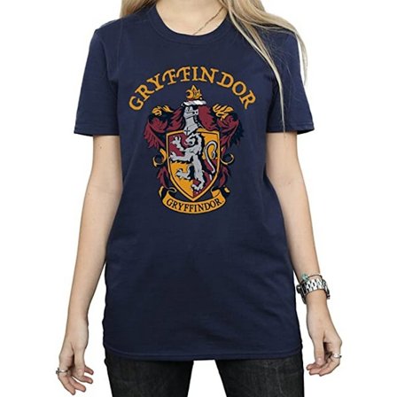 Harry Potter Dam/Kvinnor Gryffindor Bomull Boyfriend T-shirt