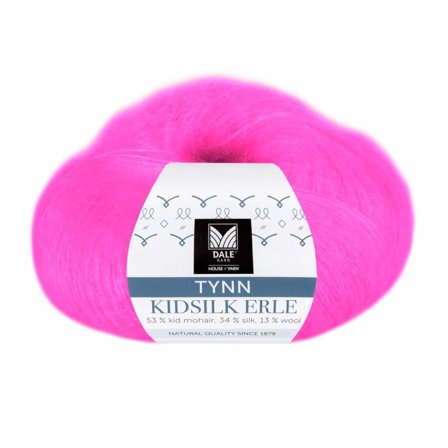 Dale Garn Tynn Kidsilk Erle Neonrosa 4046, 25g