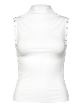 Weekday Mockneck Top - White - M