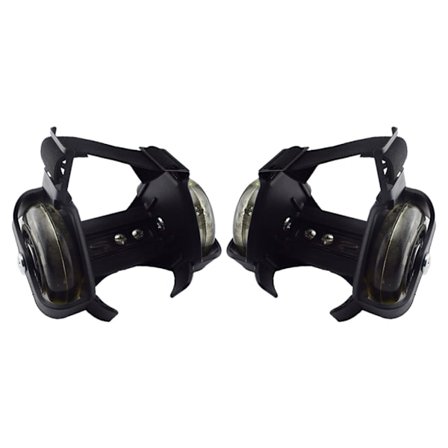 Tvåhjuliga hälhjul Justerbara rullskridskor PVC Tricolor Luminous Wheel Skor för barn