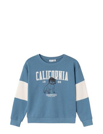 Nkmlomade Ls Loose Sweat Unb Tops Sweat-shirts & Hoodies Sweat-shirts Blue Name It