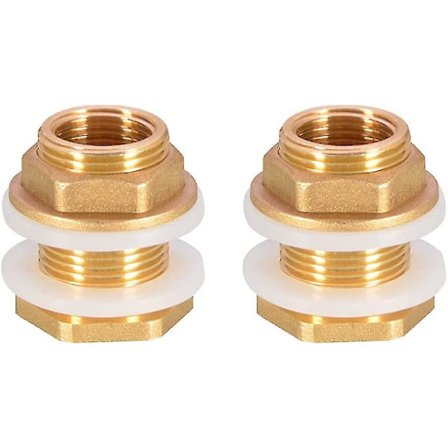 2 stycken Dn20 3/4 mässing vattentank vattenslang koppling adapter kran regntunna uttag mässing tank