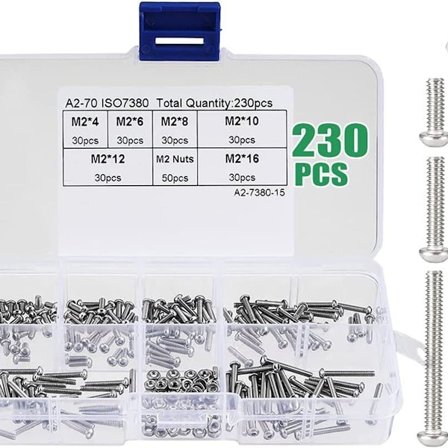 Mutter- och skruvsats, 230-delad skruvsortiment KLB